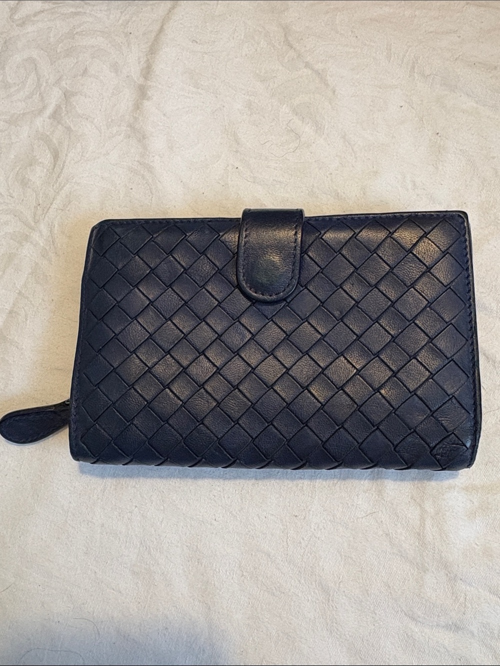 Bottega Veneta Black Intrecciato Leather Wallet